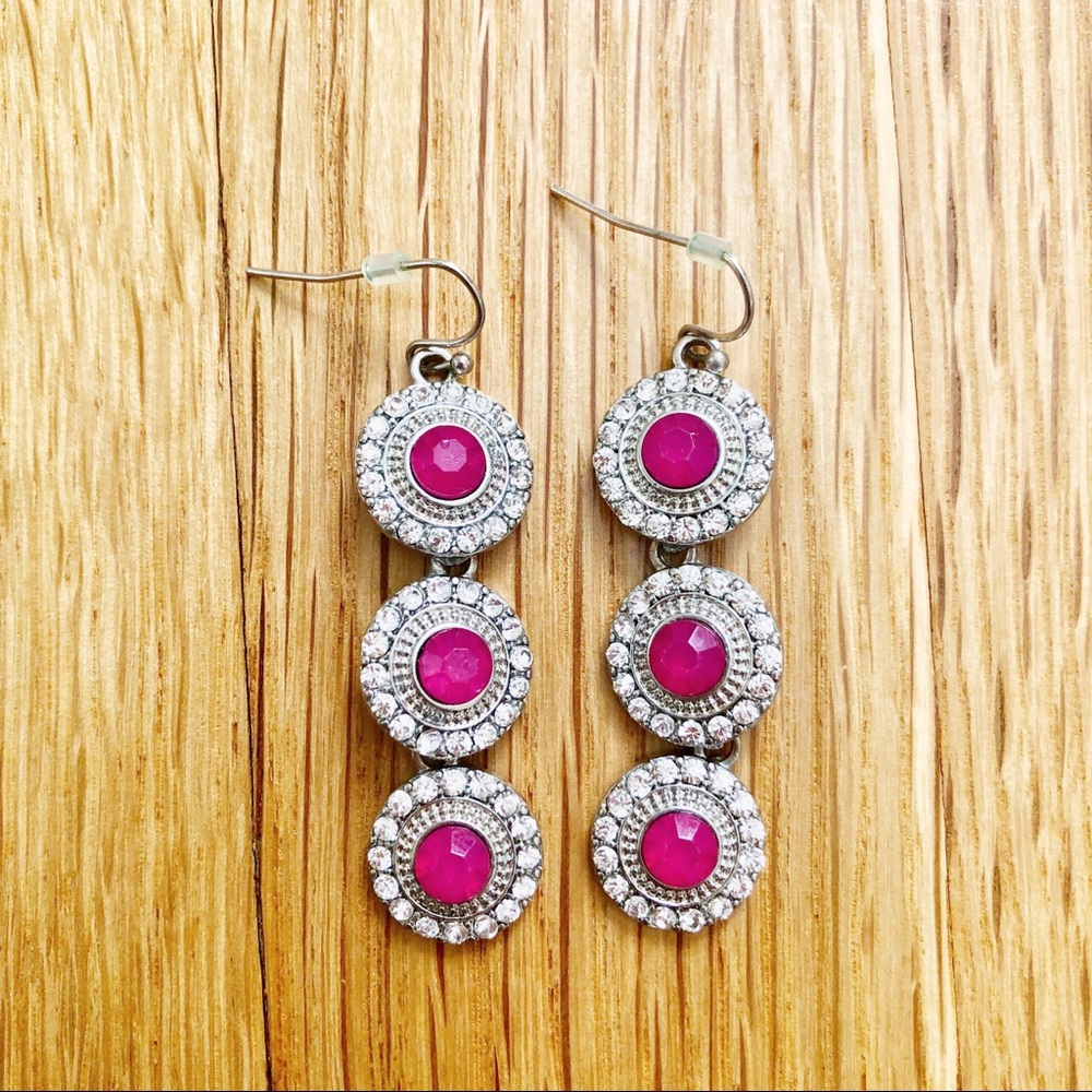 💎3 for $15💎 Silver & Pink Earrings